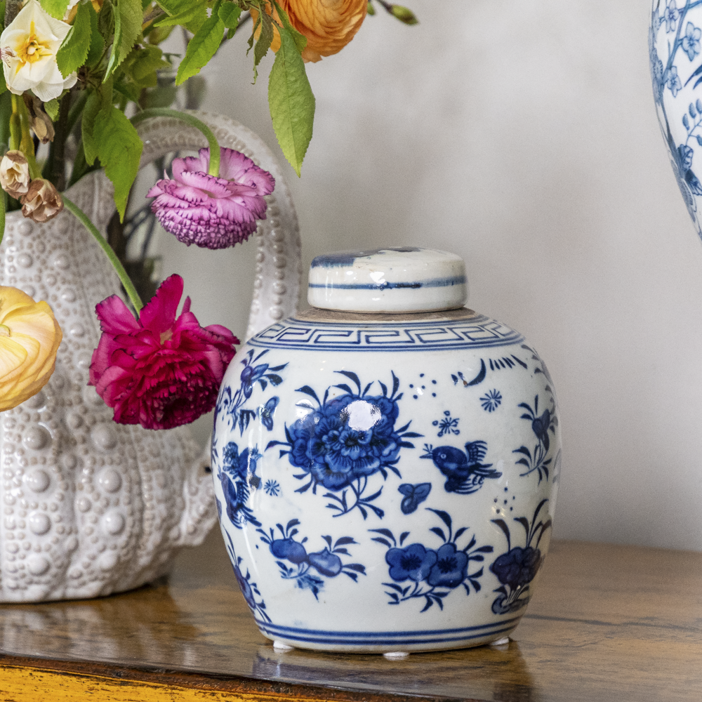 ANLU Floral Ginger Jar 17 cm | ORCHID | Orchid