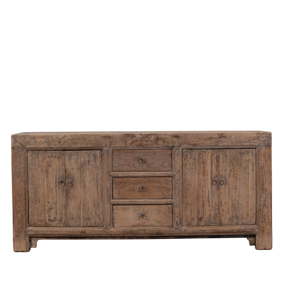 Natural wood vintage sideboard in Chinese pine, circa 1920