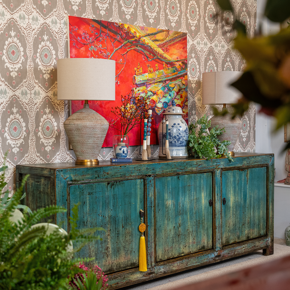 <廃盤品> VITRINI(turquoise blue-oak) Turquoise