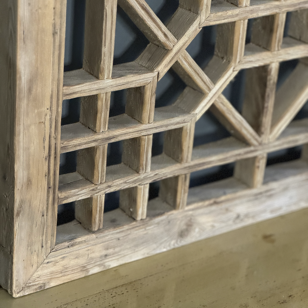 Chinese Fretwork Window Panel | Oriental Wooden Wall Hanging | TUHAI ...