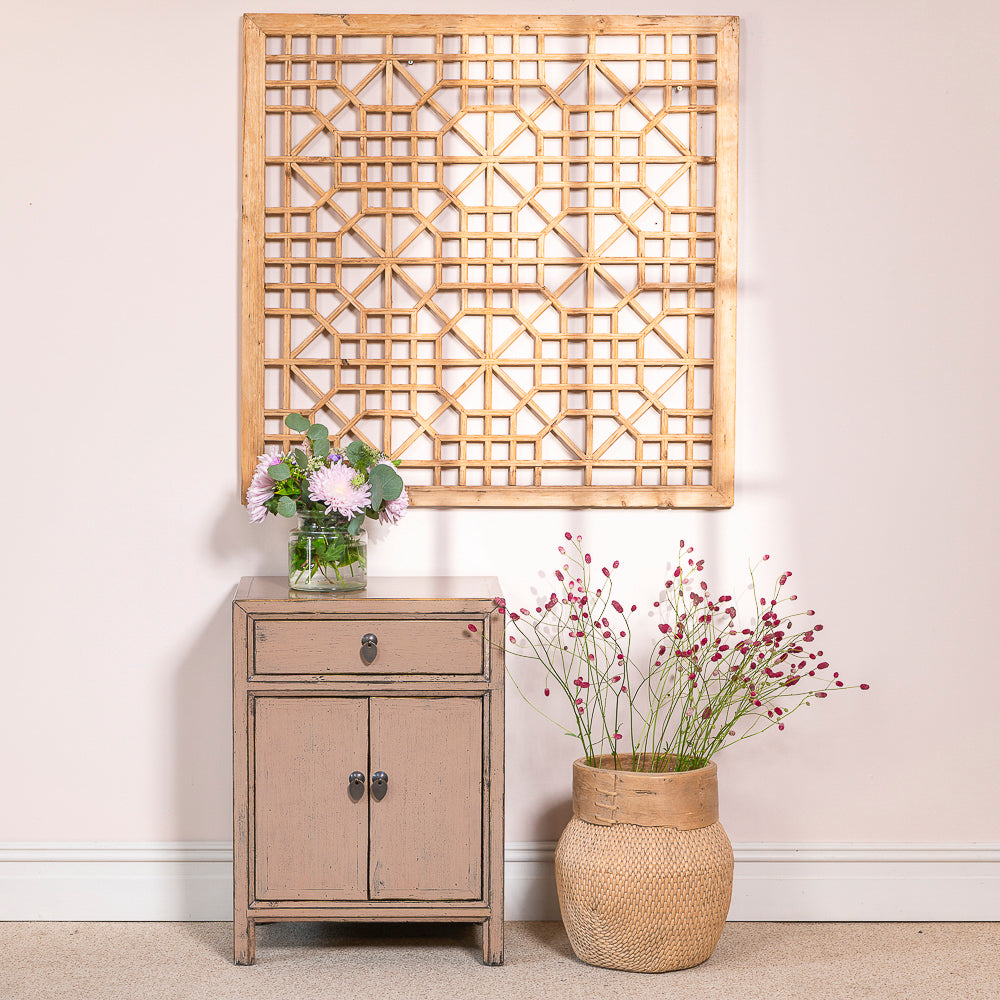 Chinese Fretwork Window Panel | Oriental Wooden Wall Hanging | TUHAI ...