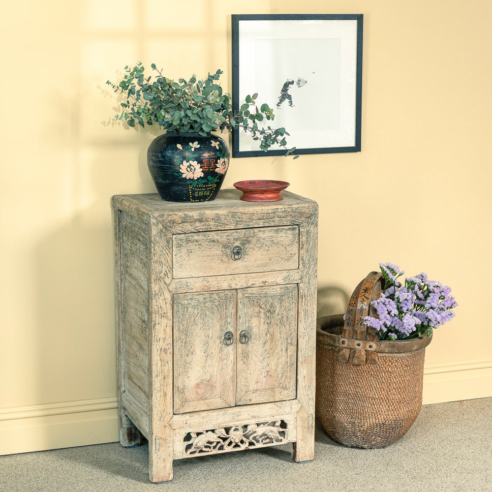 Oriental Vintage Cabinet c.1930 | Antique Chinese Pine Side