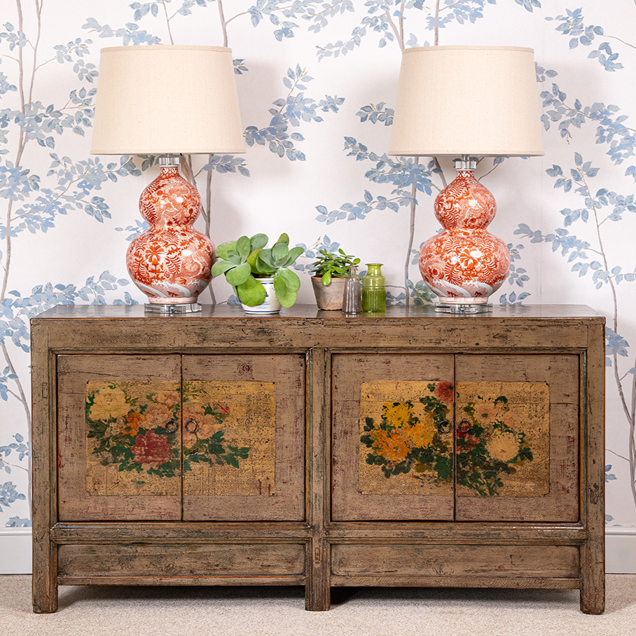 DEWEI Vintage Decorated Sideboard c.1940