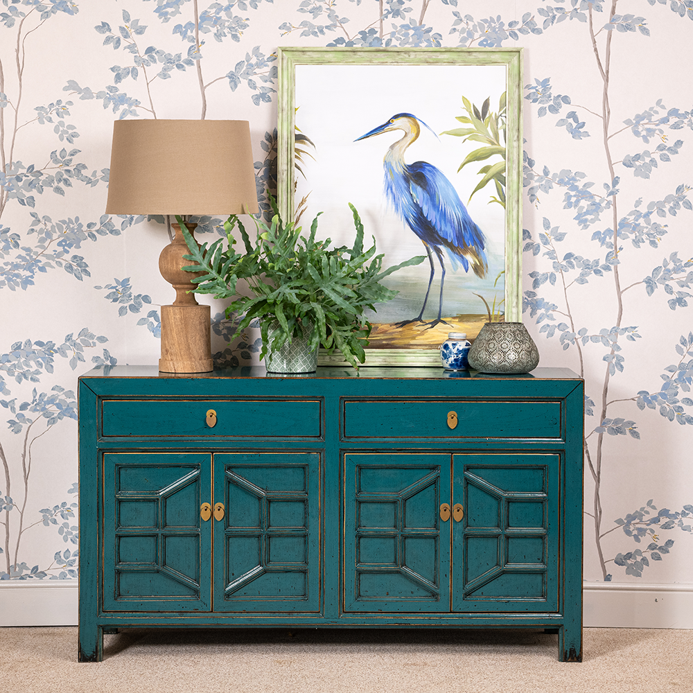 Oriental Vintage Cabinet c.1930 | Antique Chinese Pine Side