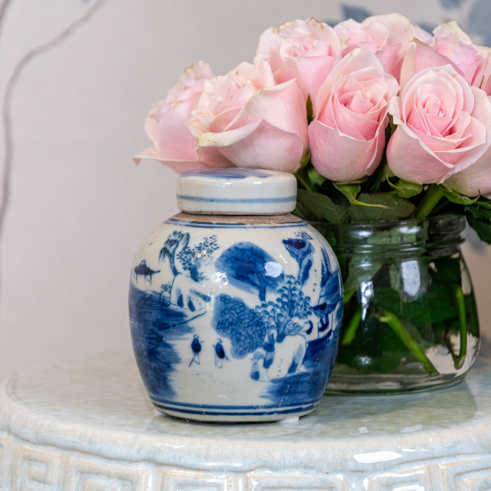 Chinese Ginger Jar 12 cm HEBI Orchid