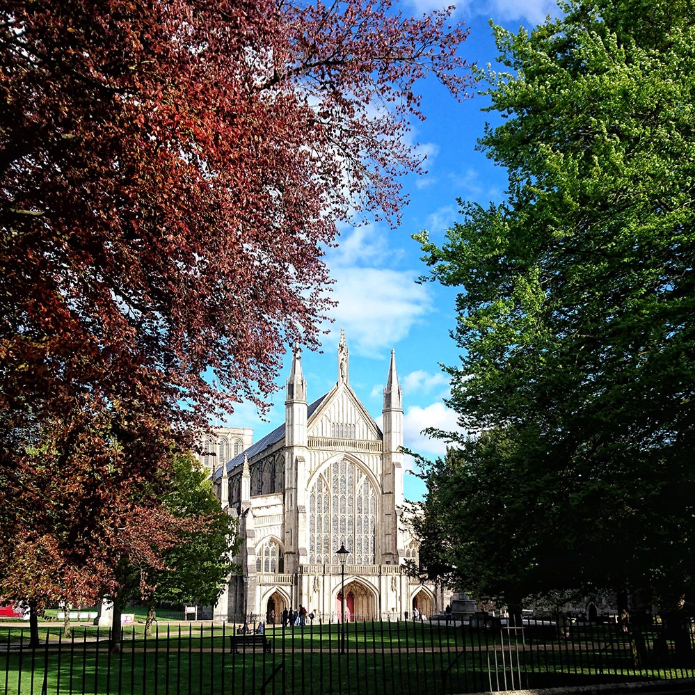 Winchester Cathedral on an Autumn's day